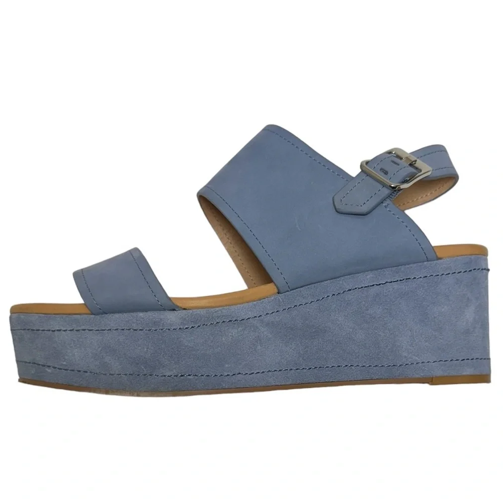 Corso Como Fairen Blue Wedge Platform Sandal Size 10